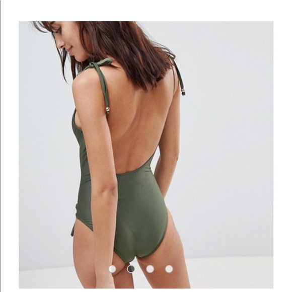 🌴NEW! Olive Green One Piece Swimsuit - Picture 4 of 5